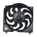 Cooling fan assembly with black multi-blade fan and mounting shroud