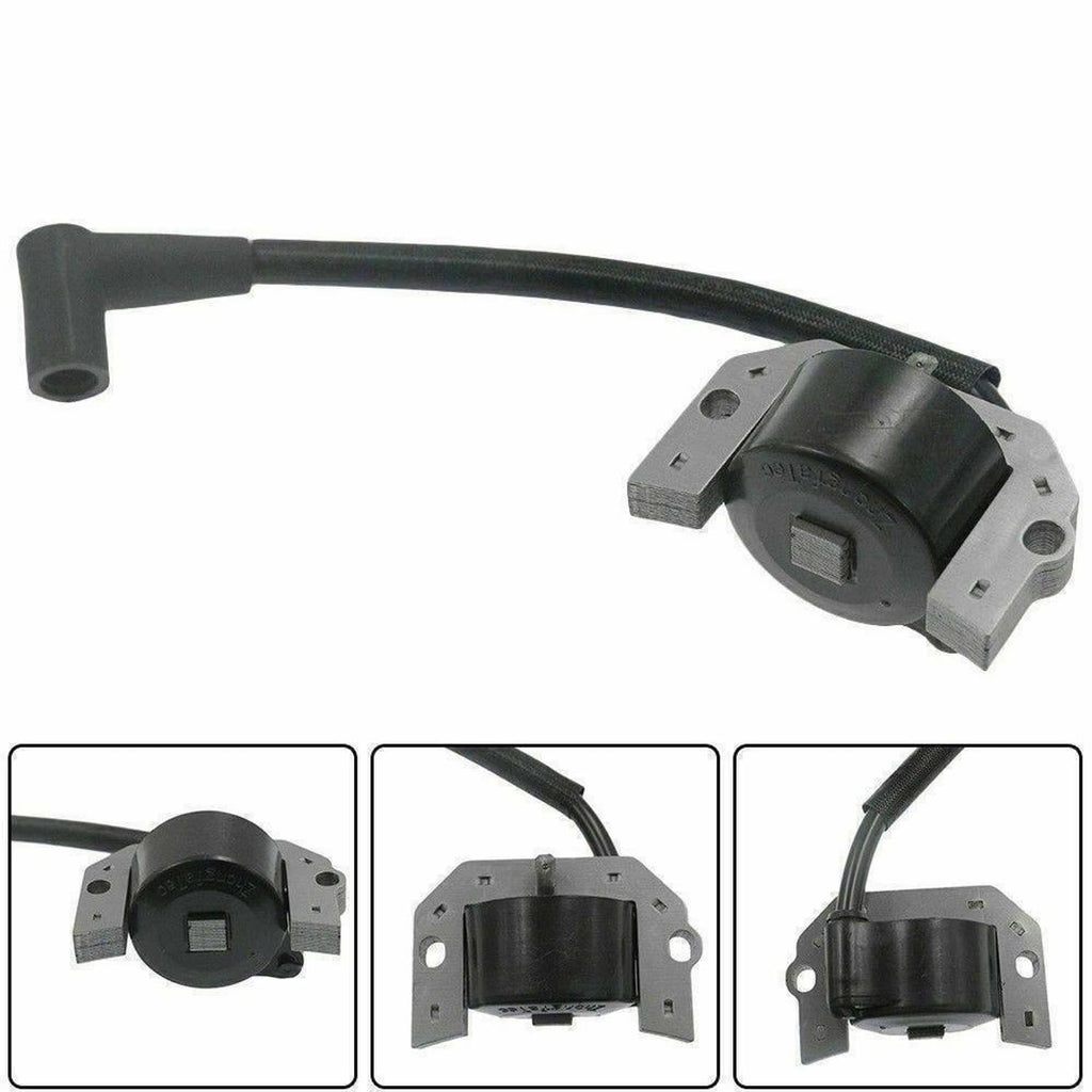2-pack ignition coil module with black housing, wire lead, and gray metal mounting bracket