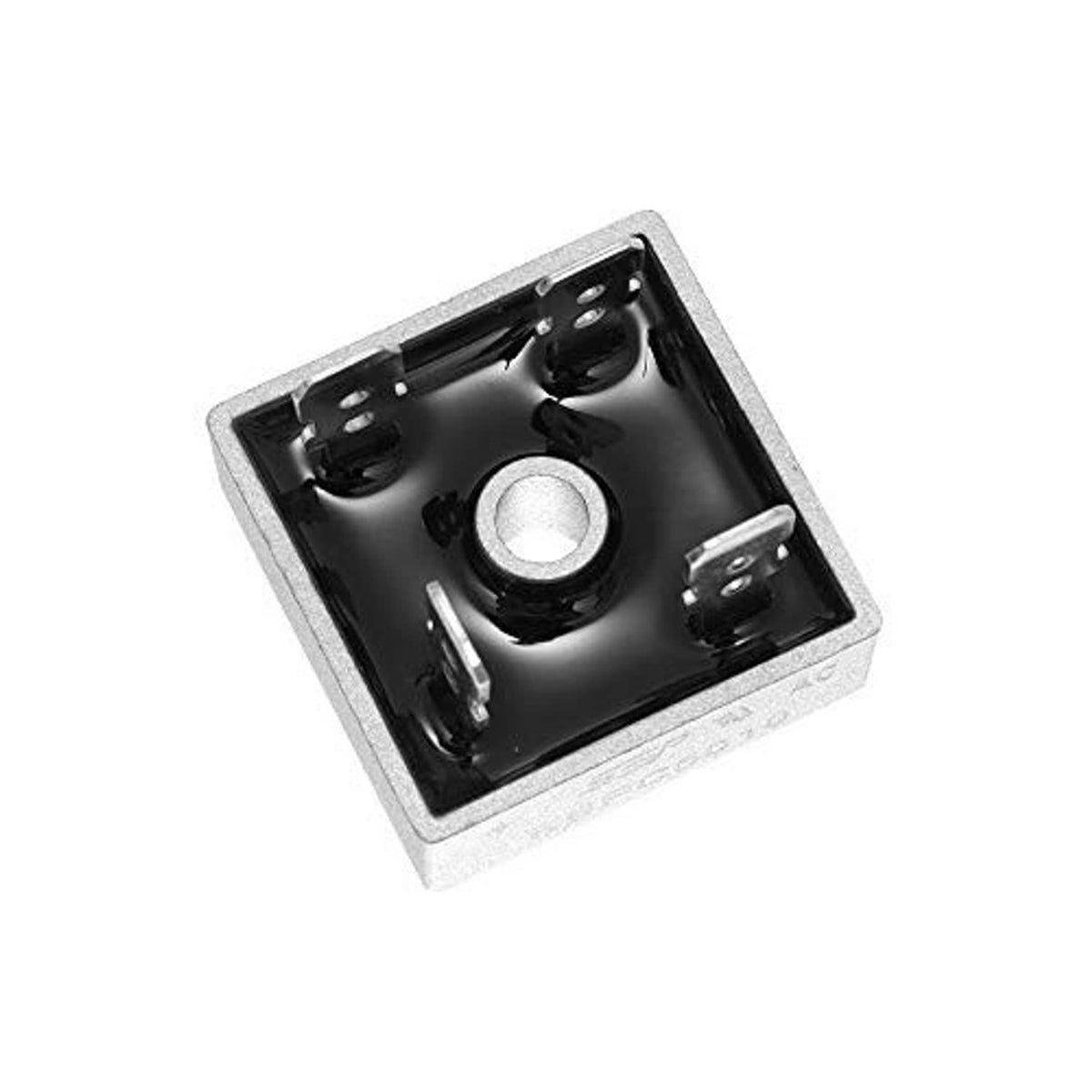 Bridge rectifier diode module base with black interior and central metal ring