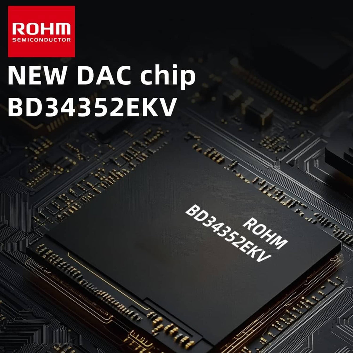 ROHM BD4352EKV DAC chip on a circuit board