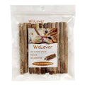 Natural cat chew sticks in clear pouch with Wolover label