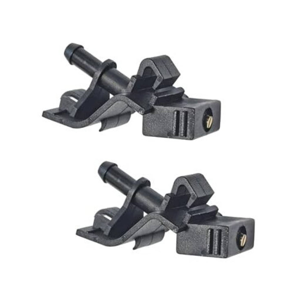 Windshield washer nozzle kit, black plastic sprayer nozzles with brackets