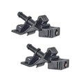 Windshield washer nozzle kit, black plastic sprayer nozzles with brackets