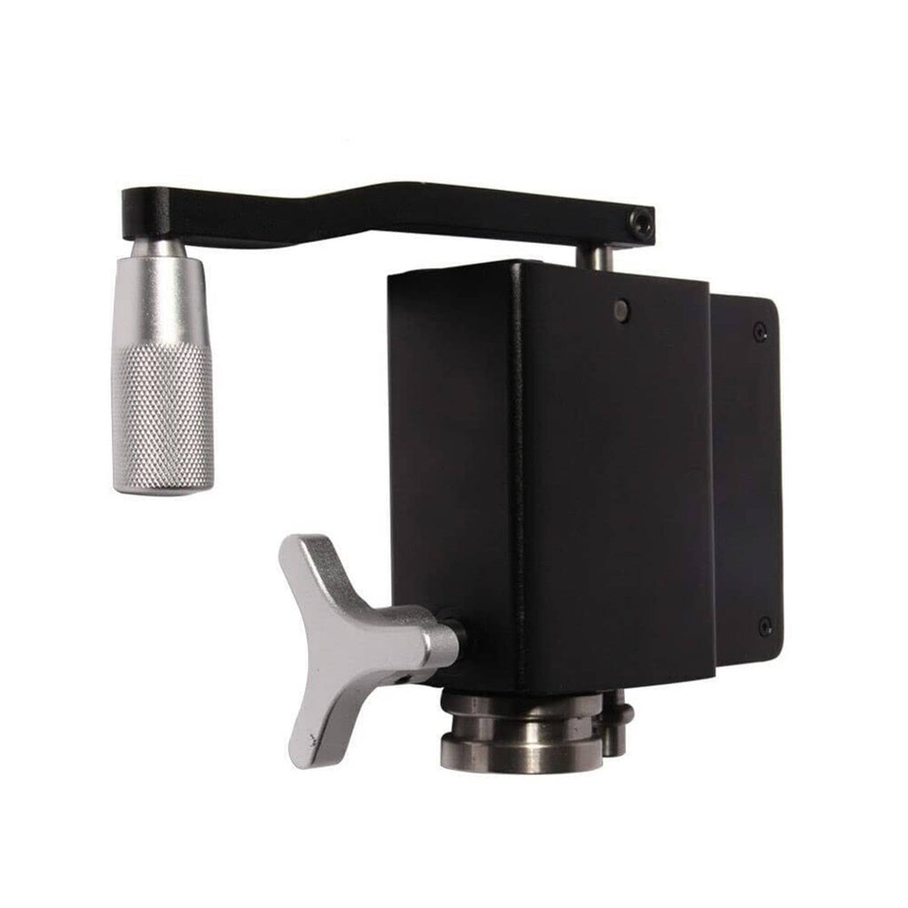 Tube pipe bead roller tool with black lever, textured silver grip, and clamp arm