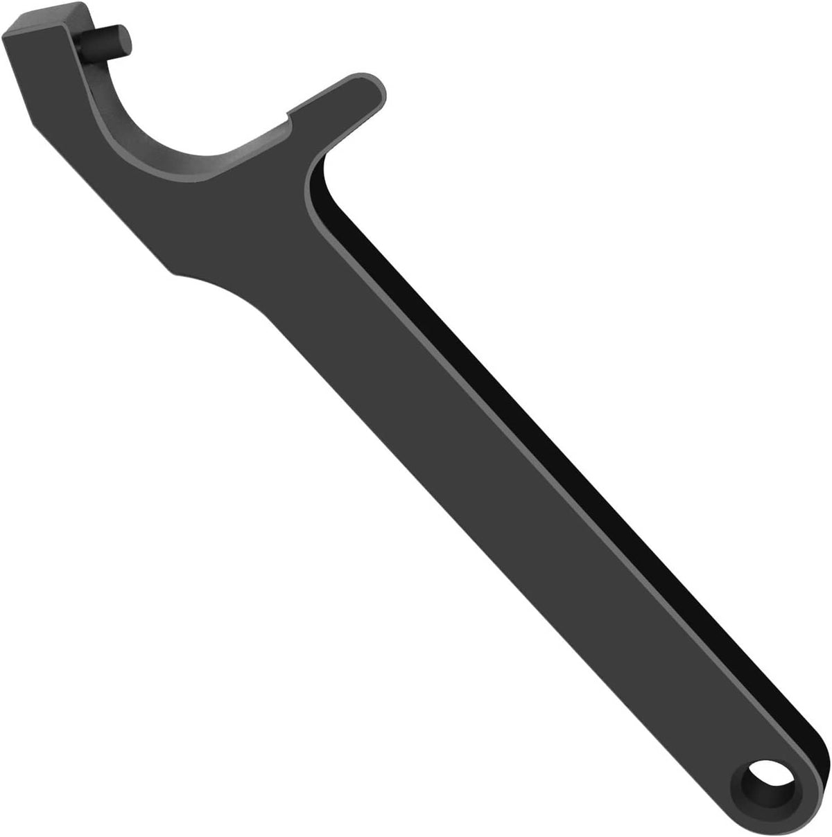 Black front-sight removal tool with wide handle and circular hole