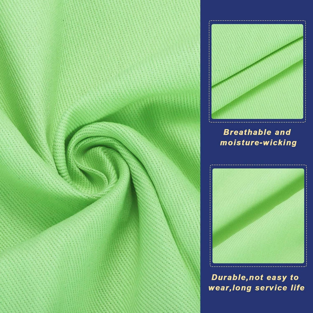 Grass green knit fabric swatch, folded layers with fine texture