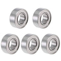 Set of 5 stainless steel ball bearings with metal outer rings and inner race