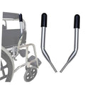 Wheelchair brake handle extenders with black grips and chrome U-shaped arms