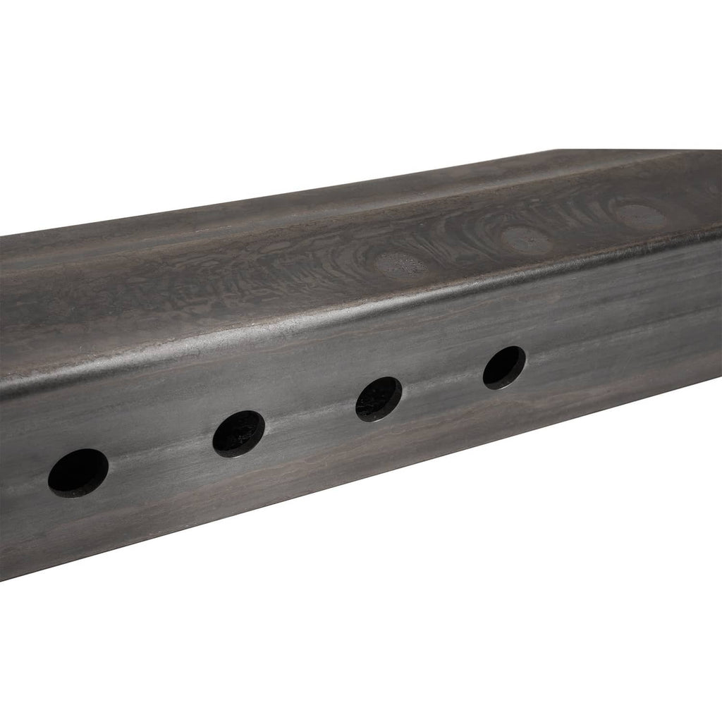 Steel inner tube with evenly spaced round mounting holes