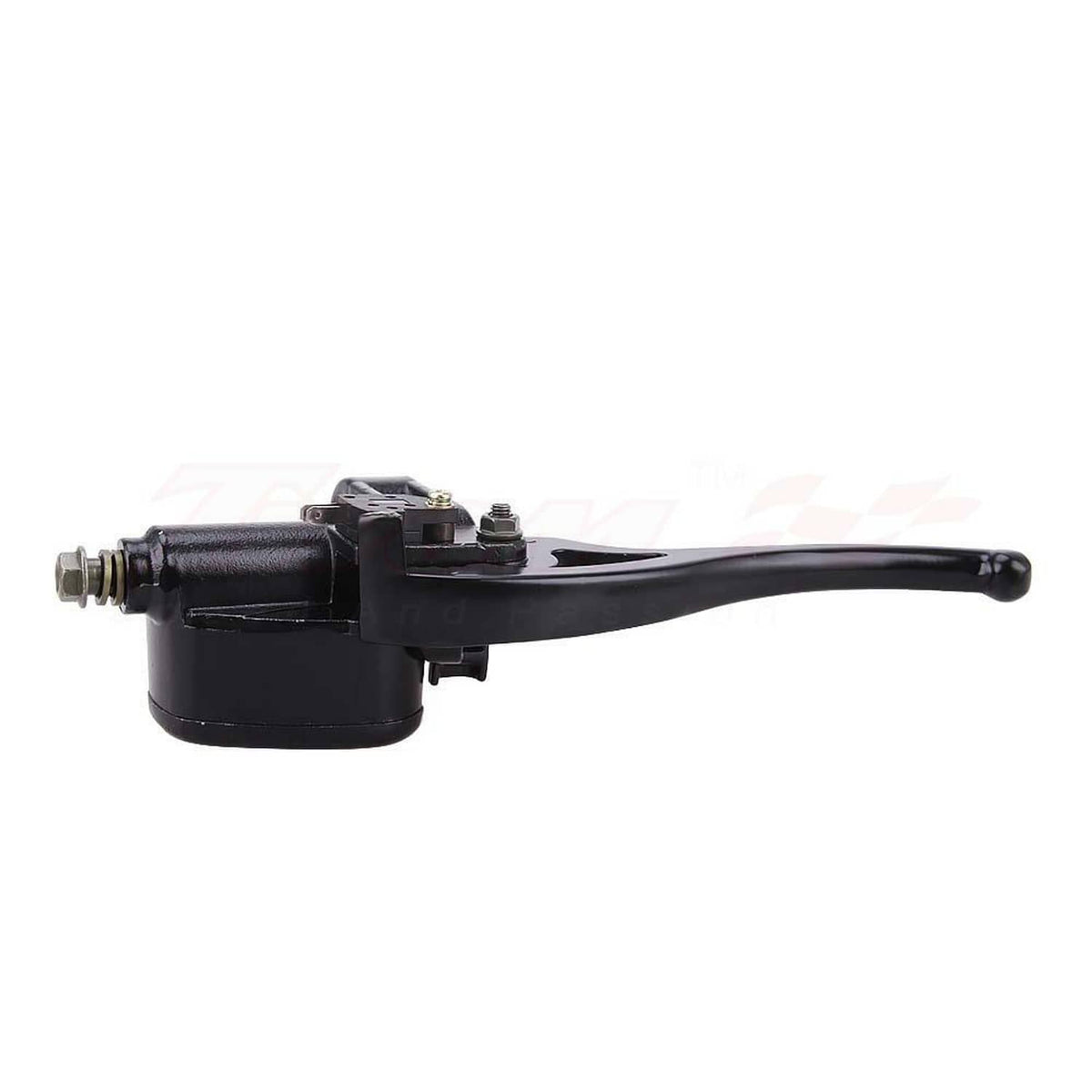 Front right brake master cylinder with long lever and threaded hydraulic port