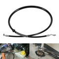 Marine power trim hose with black rubber line and metal end fittings