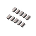 Hex nut coupling connectors, stainless steel, dark-lined ends, set of 10