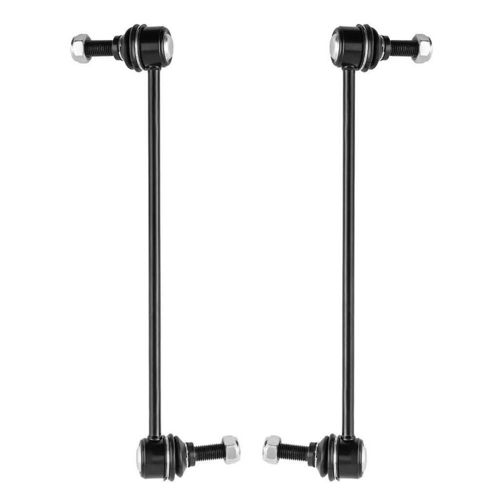 Sway bar end link set, black rubber joints with threaded mounting bolts