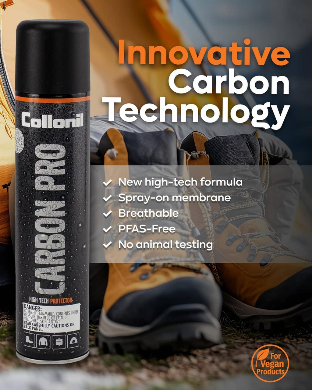 Collonil Carbon Pro XXL clear shoe protector spray can bottle