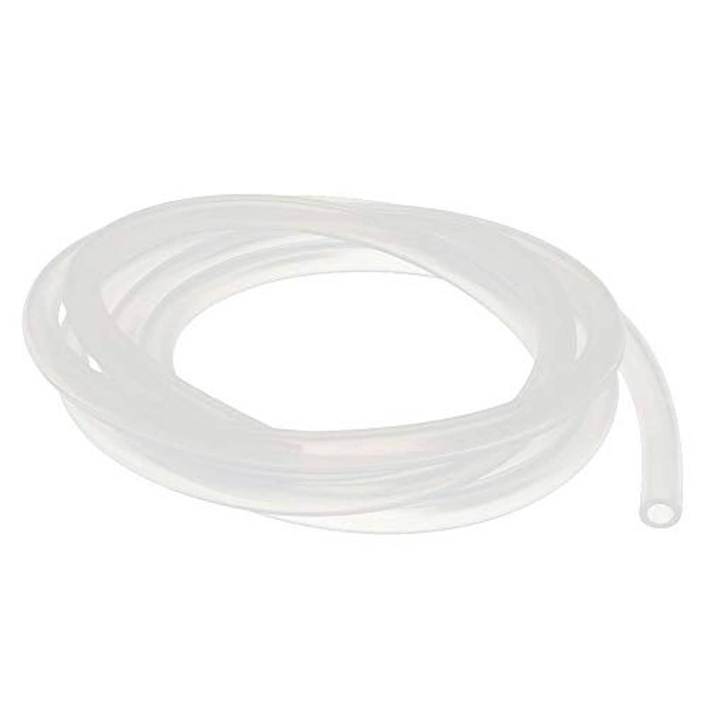Clear flexible silicone tube coil with open end, 8mm x 12mm