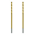 Greycore Tools 3/16 in cobalt aircraft extension drill bits, 6 in, titanium coated (pair)