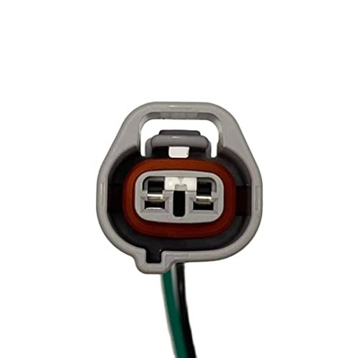 Vehicle speed sensor connector wiring harness, centered dual-pin socket, green wire