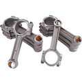 Set of engine connecting rods with bronze bearings, silver steel finish, 8-piece