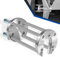 Boat prop puller tool with silver metal pull plates and threaded rods