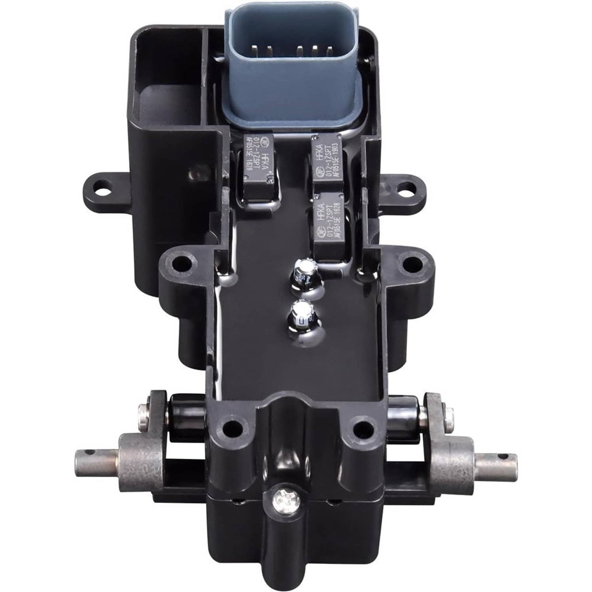 Brake control module with gray plug socket and terminal pins