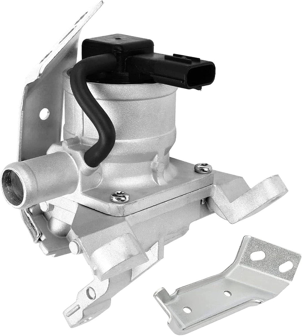 Secondary air injection check valve with black electrical connector and silver metal body