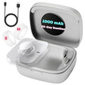 Portable wireless charging case, open with charging cradle and USB cable