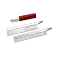 Precision pull hobby saw set: 2 silver replacement blades and red pull handle
