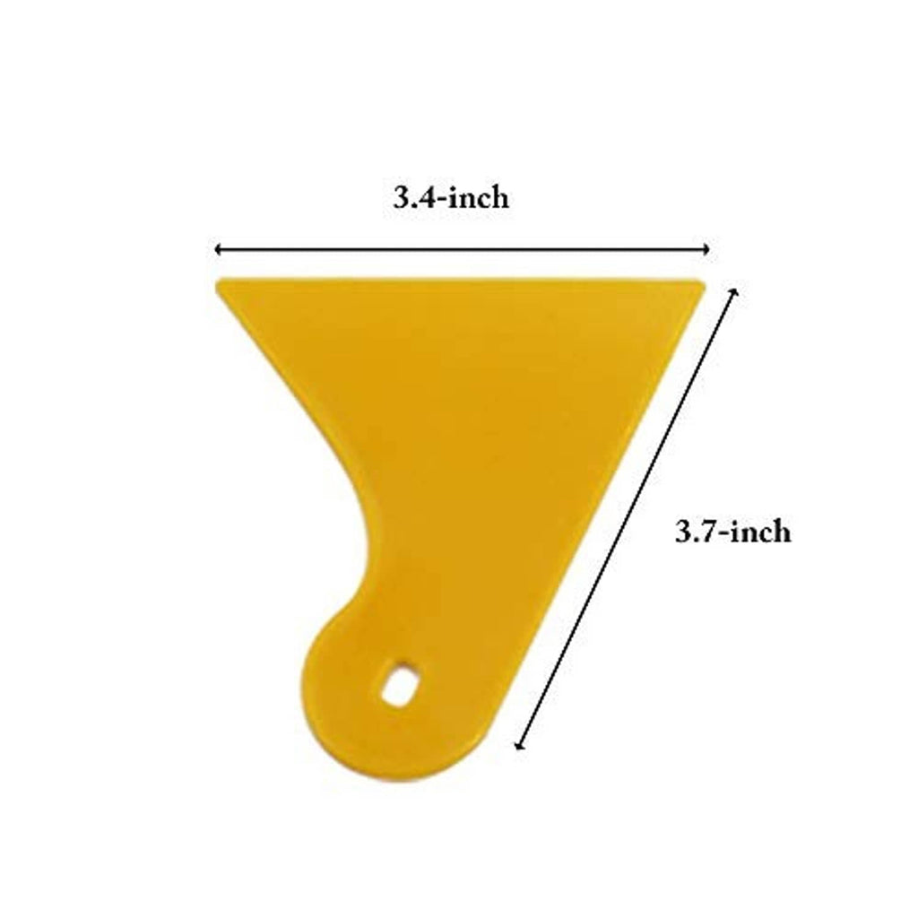 Yellow felt edge squeegee dimensions: 3.4-inch wide, 3.7-inch long