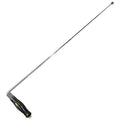 Pipe locator with long metal probe and black handheld handle