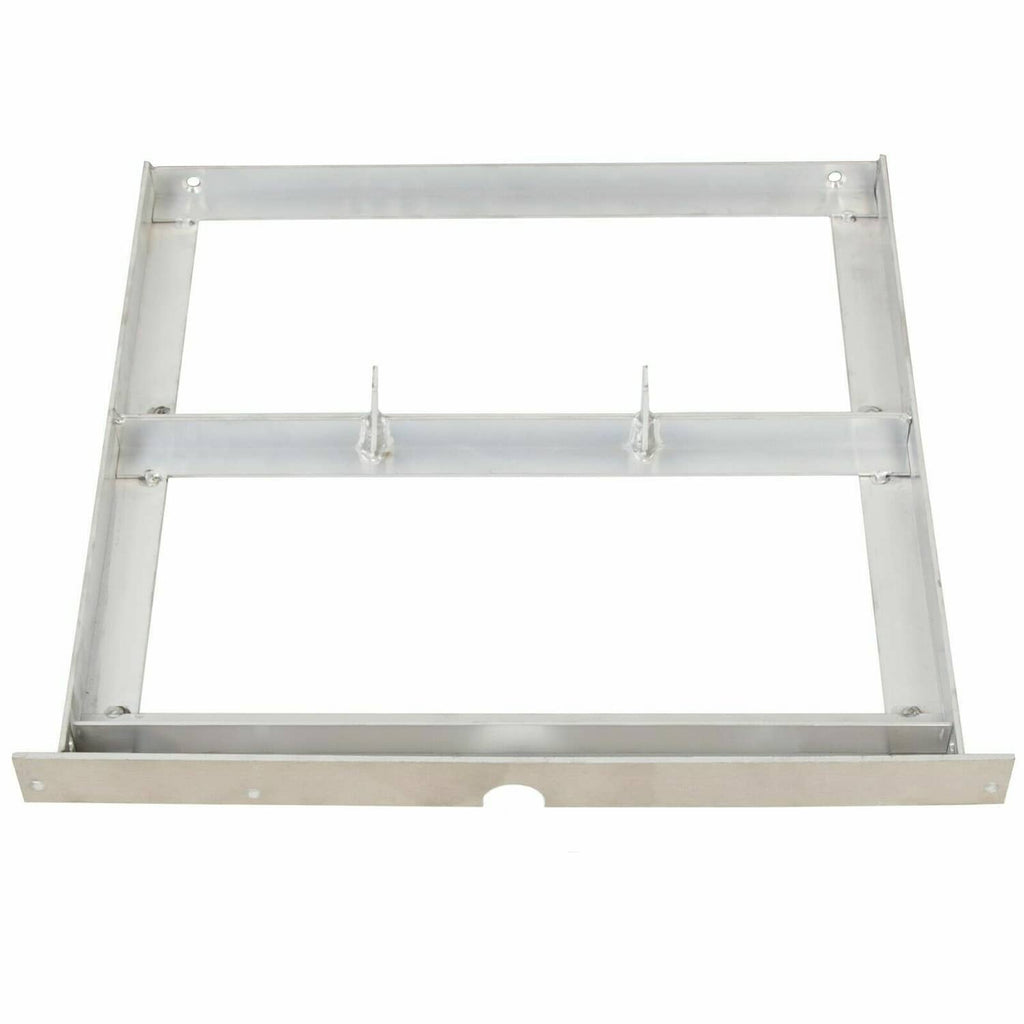 Aluminum 36V battery tray frame with cross braces and side mounting lip