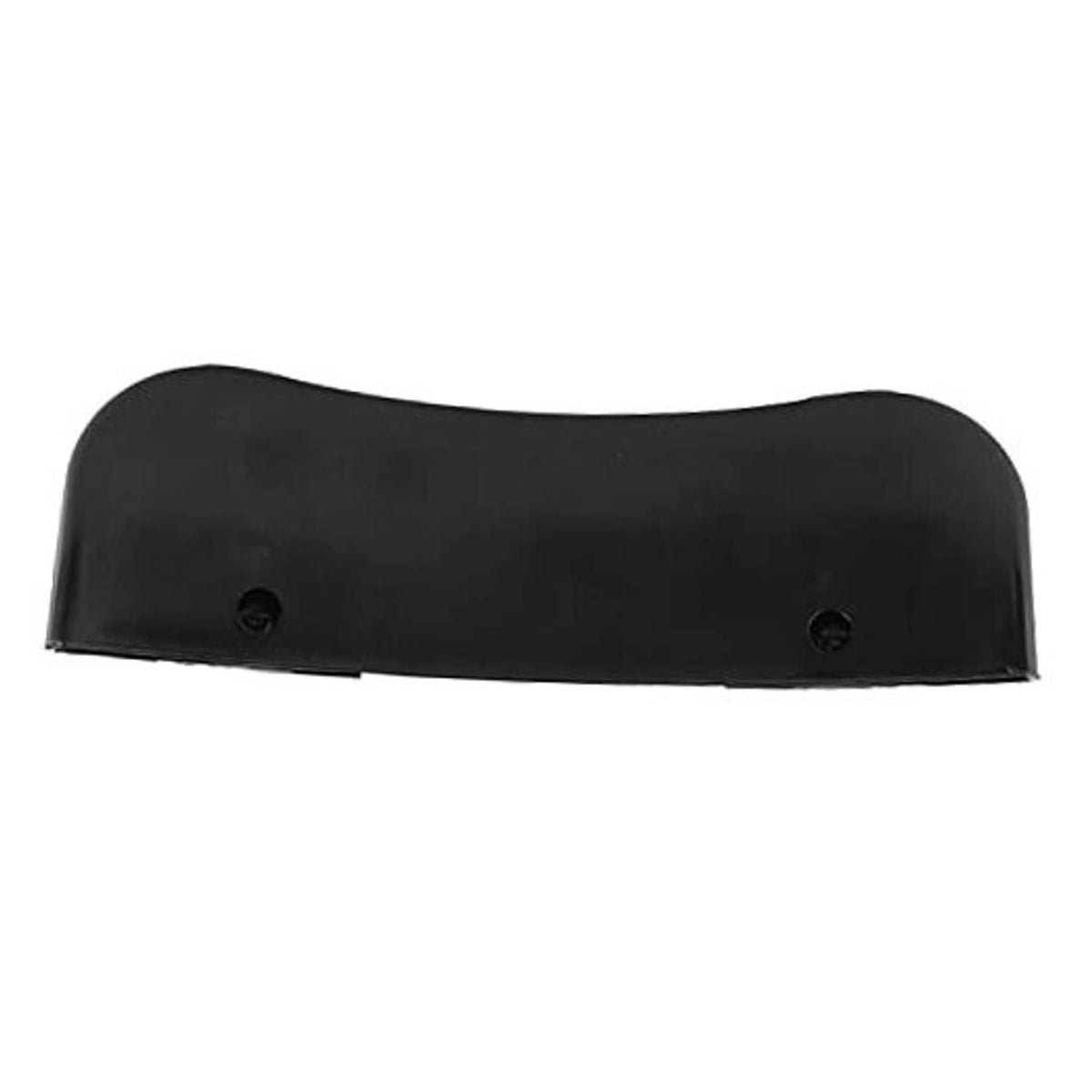 Black ABS tire bead breaker protective sleeve with two mounting holes on front edge