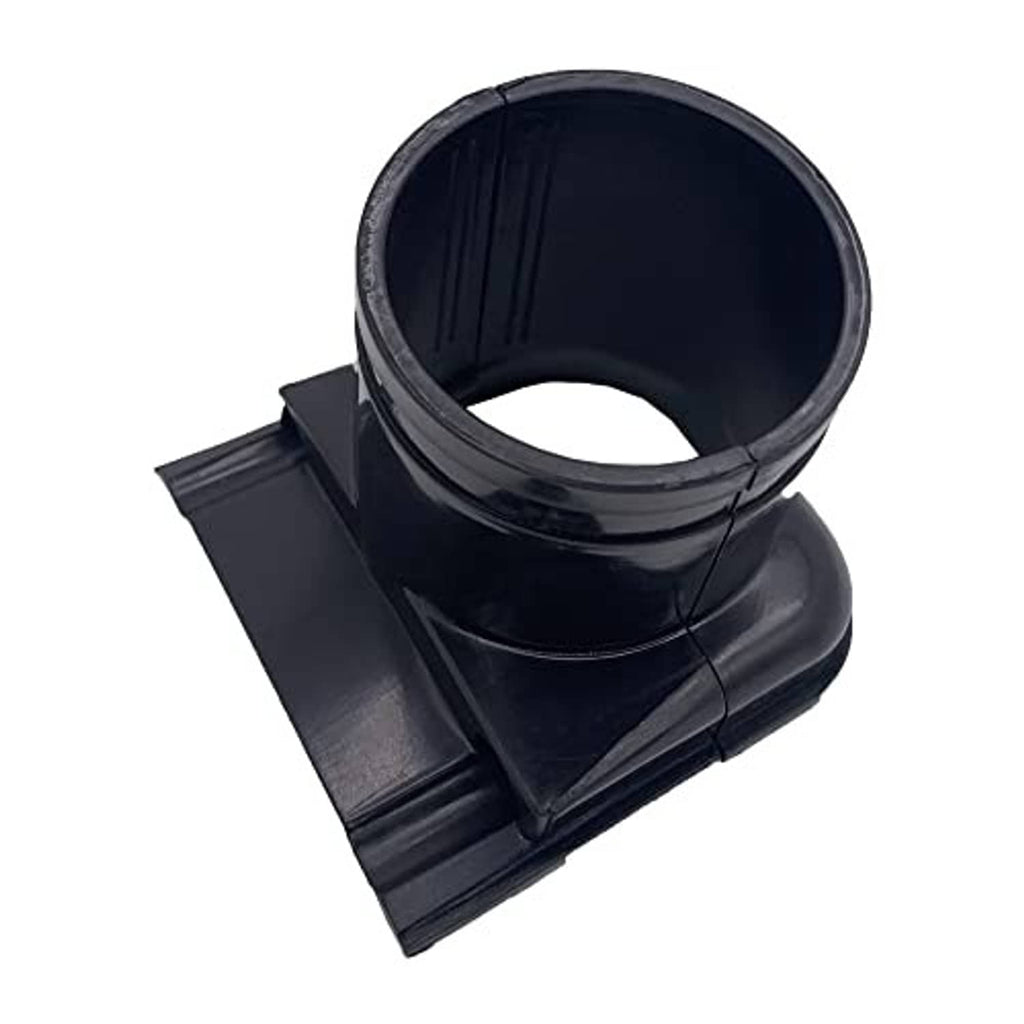 Single black protective boot housing with open round end and base