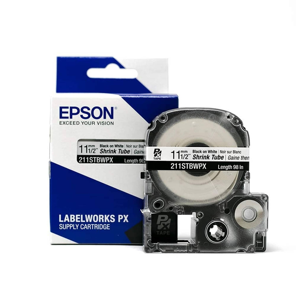 Epson Labelworks heat shrink tube cartridge with white shrink tube tape roll
