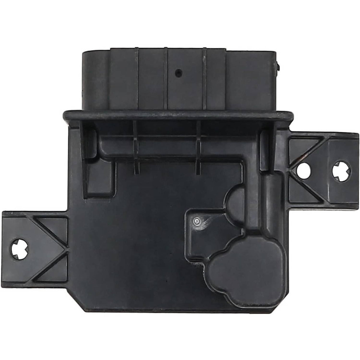 Black fuel pump power control module with connector housing and side tabs