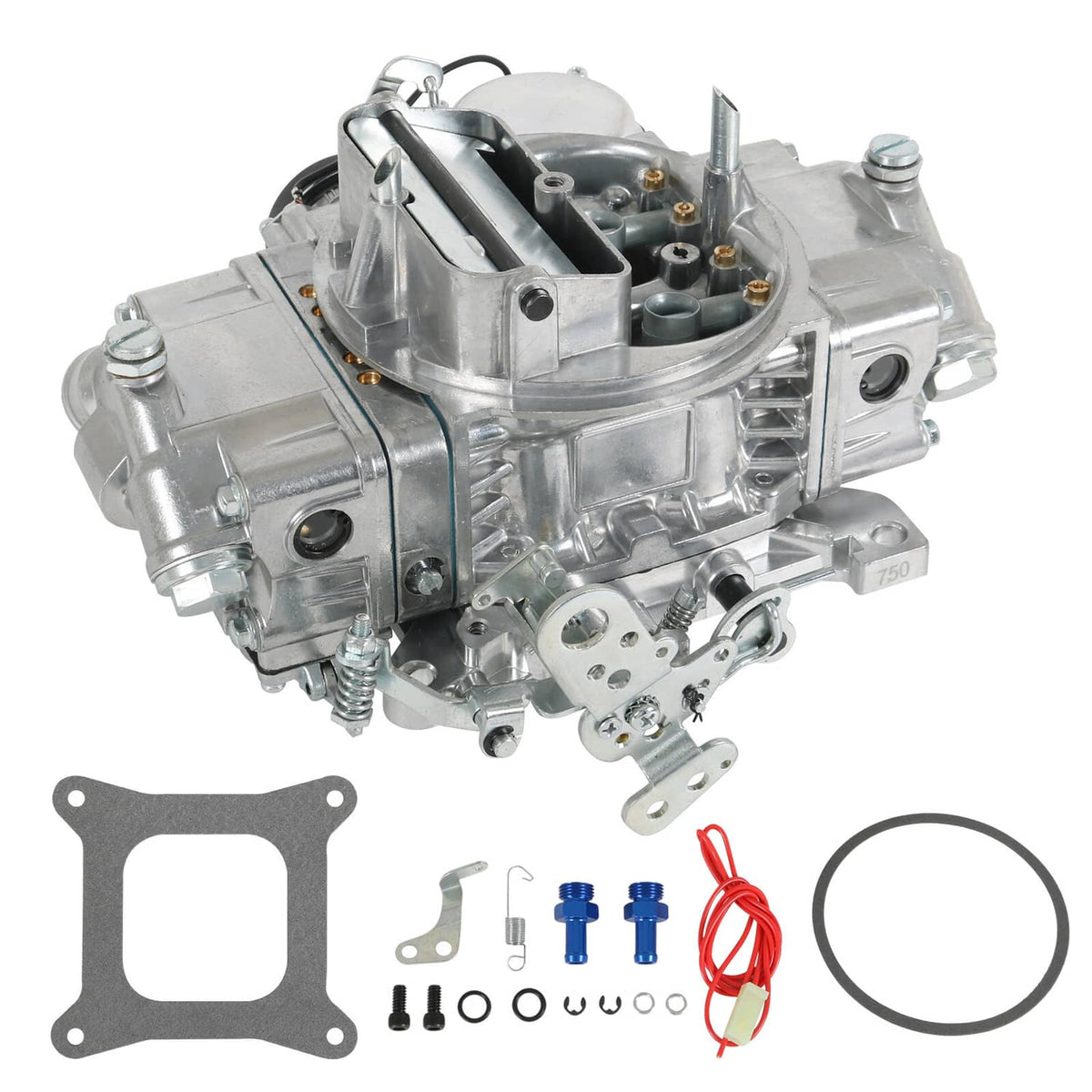 4-barrel carburetor with electric choke and vacuum secondary components