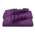 Purple Twin XL fitted sheet set with elastic gathered corners