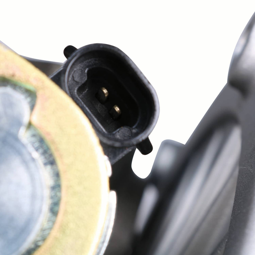 Turbocharger electrical connector with black housing and three-pin plug