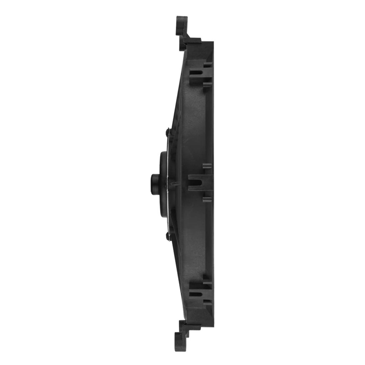 12-inch gable mount attic exhaust fan housing with side flange, dark metal