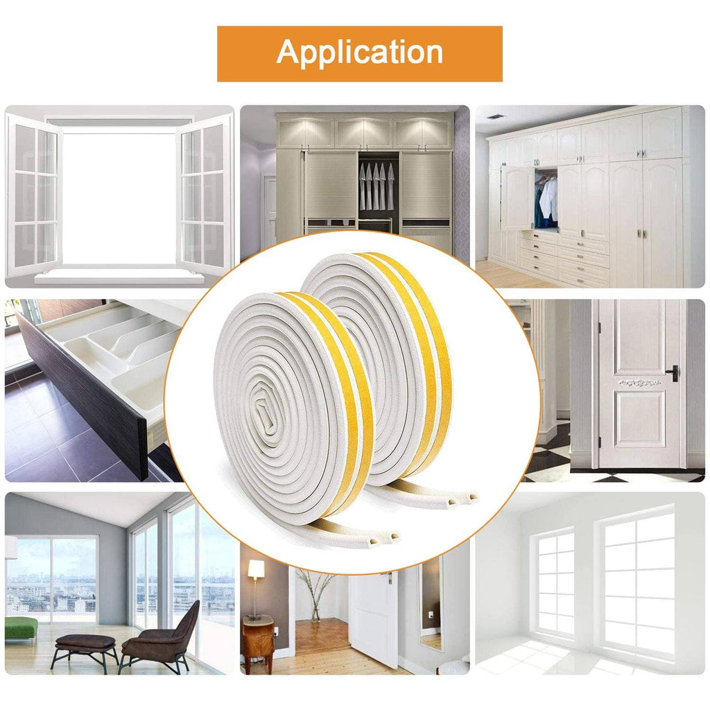 Door and window weather stripping seal strip roll for sealing gaps