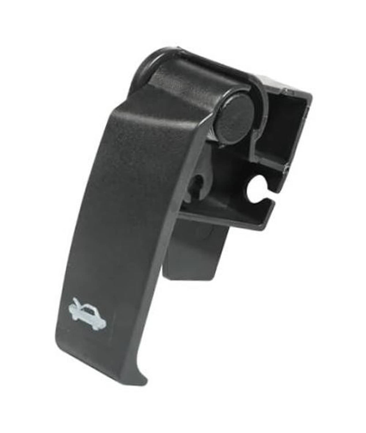 Black hood latch release handle with mounting bracket and release lever