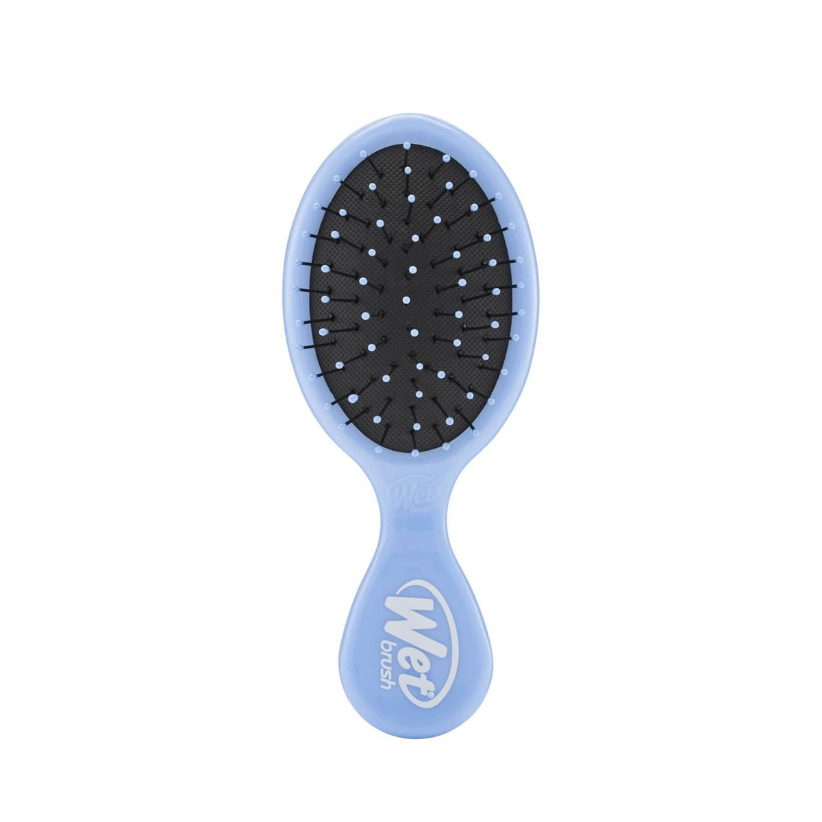 Sky mini detangling brush with oval cushion and dark bristle pins, ergonomic handle