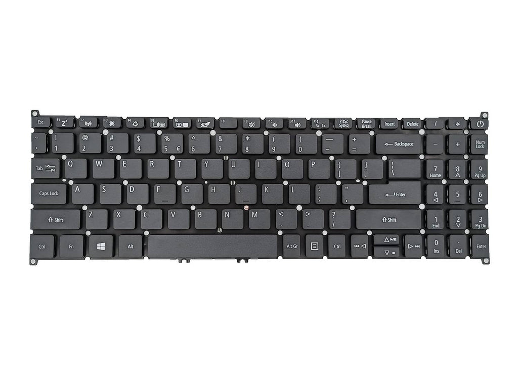 Black replacement laptop keyboard with full QWERTY layout and function keys