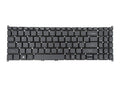 Black replacement laptop keyboard with full QWERTY layout and function keys