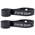 Motorcycle black rubber rim strip tape band, coiled roll and looped strip set