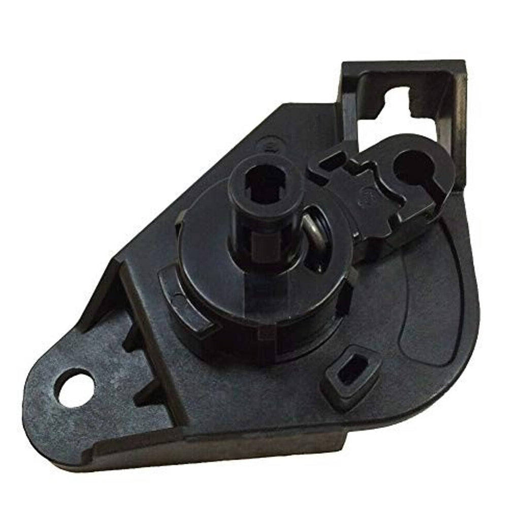 Black hood release handle lever mounting base with lever post and spring clip