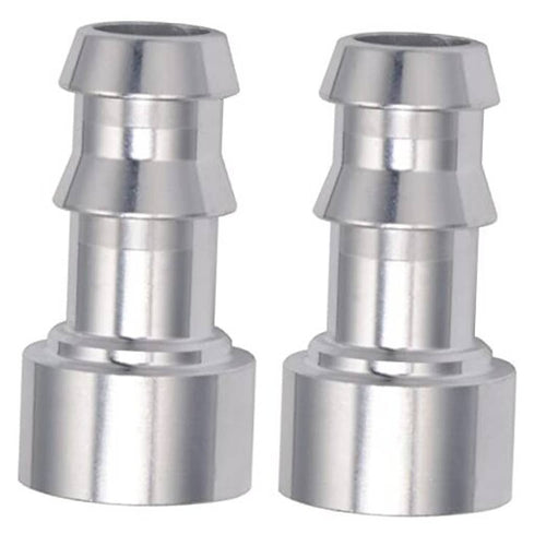 Stainless steel hose barb bung nipple adapters, 1/2 inch barb, 2-pack