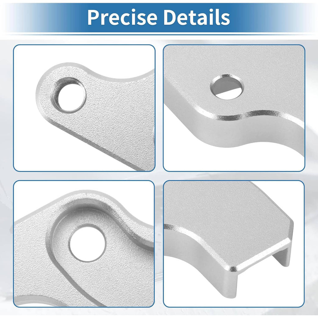 Chrome neutral assist bracket showing mounting hole and curved profile details