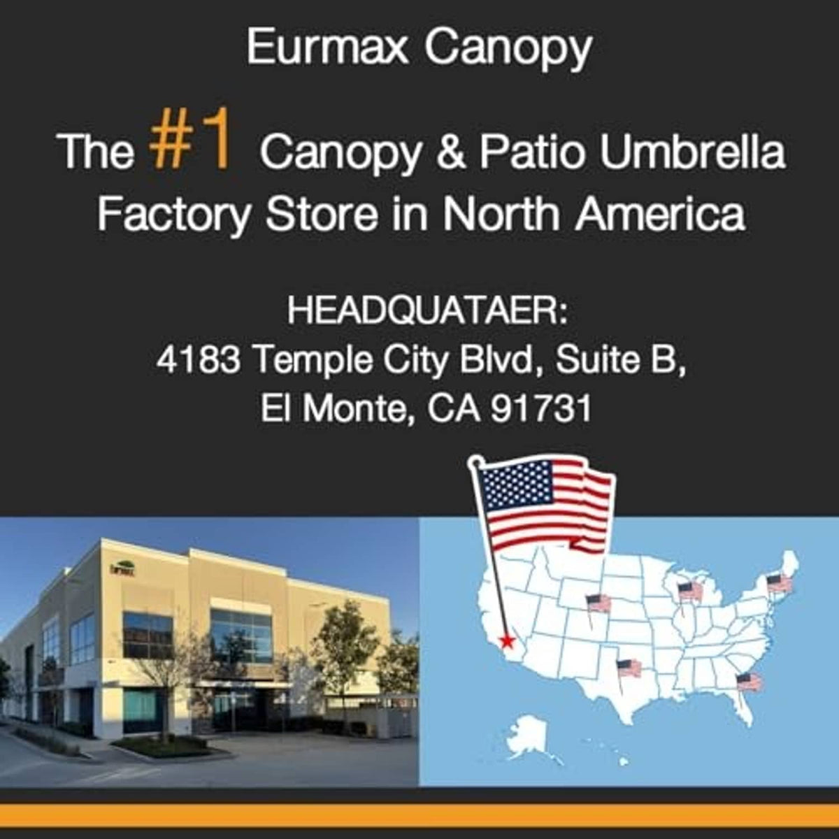 Promotional banner with Eurfmax Canopy branding and North America map