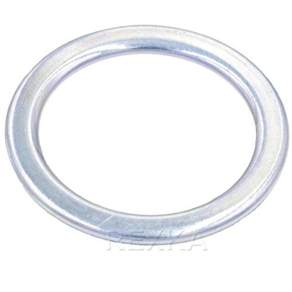 Silver circular drain plug gasket ring for rear differential oil