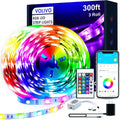 RGB LED strip light kit, 300ft roll with Bluetooth controller and app remote